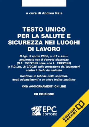 Testo Unico Salute Sicurezza Luoghi Lav. fronte