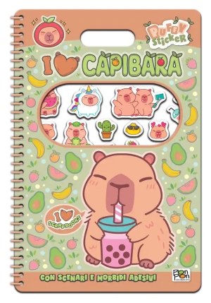 I Love Capibara. Puffy Sticker. Ediz. A Colori. Ediz. A Spirale fronte