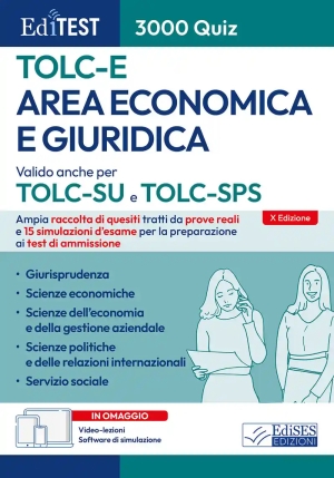 Area Economica E Giuridica Tolc-e - 3000 Quiz fronte