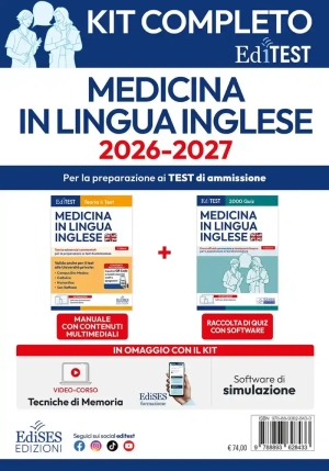 Medicina In Lingua Inglese - Kit 2v Di Preparazione fronte