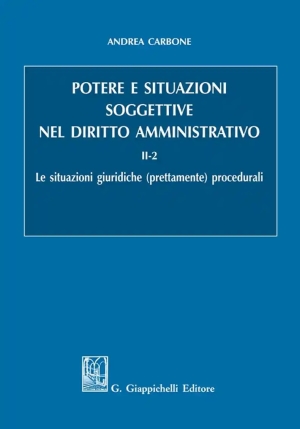 Potere E Situazioni Soggettive Nel Diritto Amministrativo fronte