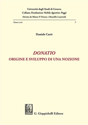 Donatio Origine E Sviluppo Una Nozione fronte