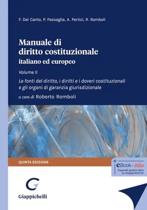 Manuale Dir.costituzionale Vol.2 5ed. fronte