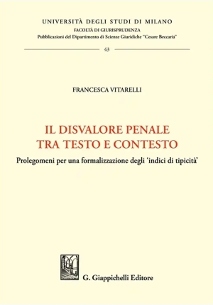 Disvalore Penale fronte