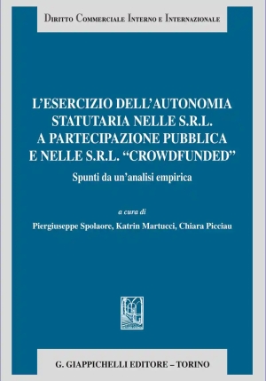 Esercizio Autonomia Statutaria Srl fronte