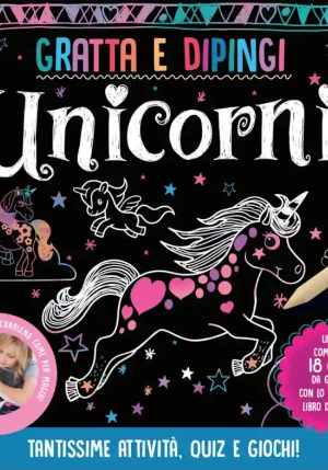 Unicorni. Gratta E Dipingi fronte