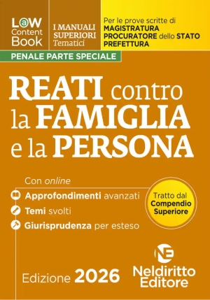 Reati Contro Famiglia E Persona 2026 fronte