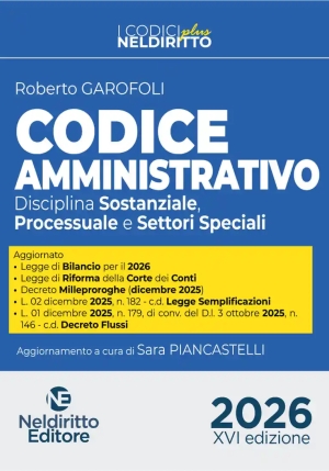 Codice Amministrativo Plus 2026 16ed. fronte