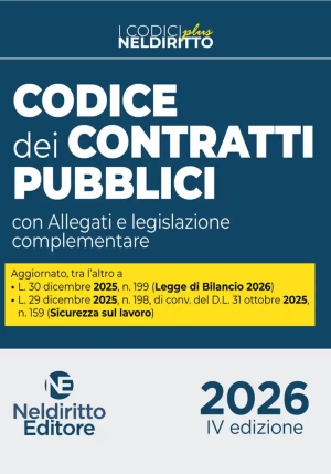 Codice Contratti Pubblici Plus 2026 4ed. fronte