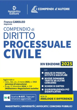 Compendio Dir. Processuale Civile 2025 fronte