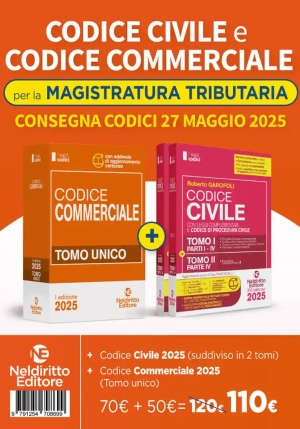 Kit 2v - Codici Magistratura 2025 - Civile + Commerciale fronte