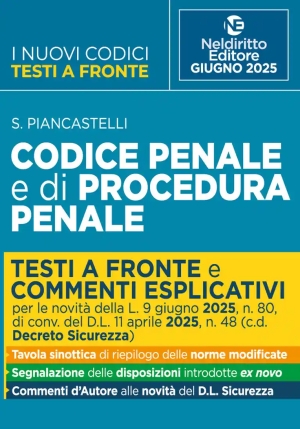 Codice Penale Proc.pen. Testi A Fronte fronte