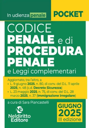 Codice Penale Proc.pen.leggi Compl.2025 fronte