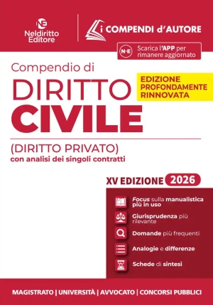 Compendio Diritto Civile 2026 15ed. fronte