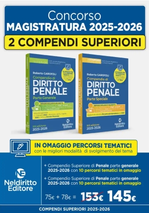 Kit 2v - Compendi Superiori - Diritto Penale Pg + Ps fronte