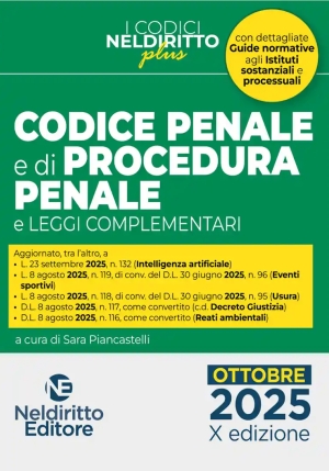 Codice Penale E Proc.penale Plus 202526 fronte
