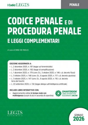 Codice Penale E Proced.penale 2026 fronte