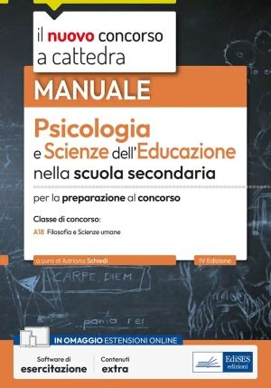 Psicologia E Scienze Dell'educazione A18 - 4ed fronte