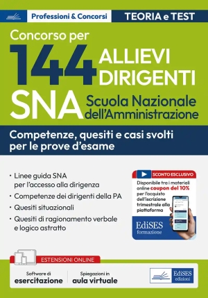 144 Allievi Dirigenti Sna - Competenze E Casi Svolti fronte