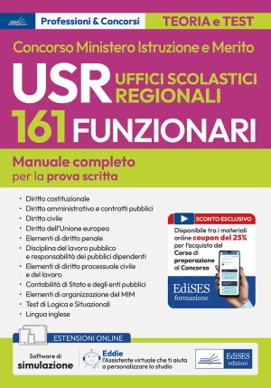 161 Funzionari Usr - Manuale Di Preparazione fronte