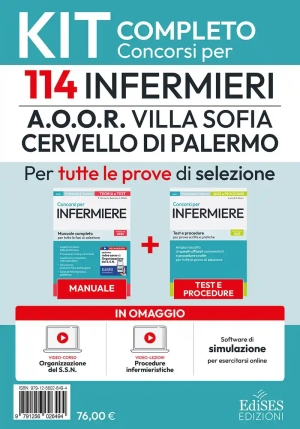 114 Infermieri Palermo - Kit 2v - Manuale + Quiz fronte
