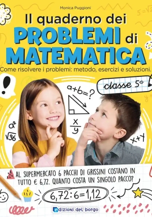 Quaderno Problemi Matematica Classe 5 fronte