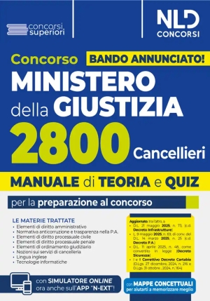 2800 Cancellieri Min.giustizia 2025 fronte