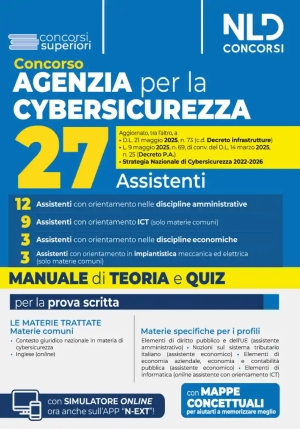 27 Assistenti - Agenzia Cybersicurezza - Manuale + Quiz fronte