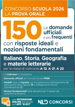 Concorso Scuola Pnrr3 - Italiano Storia - 150 Domande Prova Orale fronte