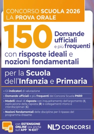 Concorso Scuola Pnrr3 - Infanzia E Primaria - 150 Domande Prova Orale fronte