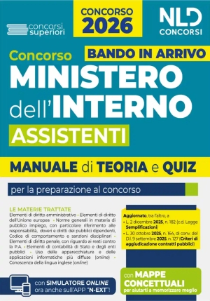 Assistenti - Ministero Interno - Manuale + Quiz fronte