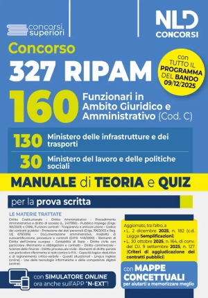 160 Funzionari Ripam - Ministero Infrastrutture - Teoria + Quiz fronte