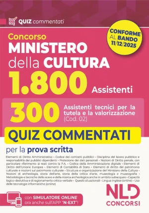 1800 Assistenti - Mic Assistenti Tecnici - Quiz Commentati fronte