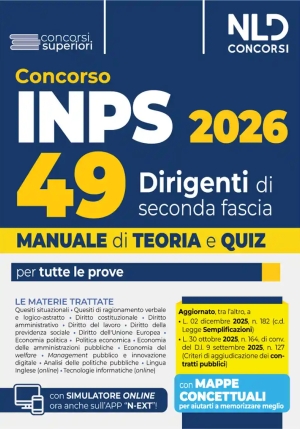 49 Dirigenti Seconda Fascia Inps 2026 fronte