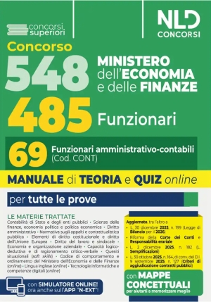 584 Mef - Funzionari Amministrativi Contabili - Teoria + Quiz fronte