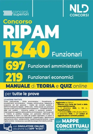 1340 Ripam - Funzionari Amministrativi E Economici - Teoria + Quiz fronte