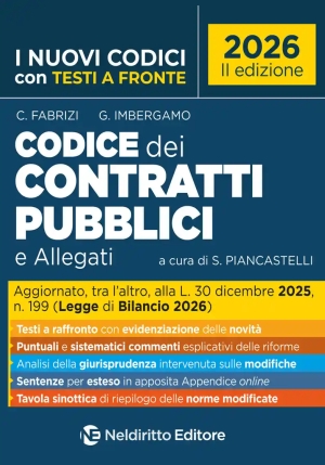 Codice Contratti Pubblici Testo A Fronte fronte