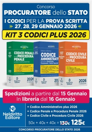 Kit Procuratore Stato 3 Vol.2026 Plus fronte