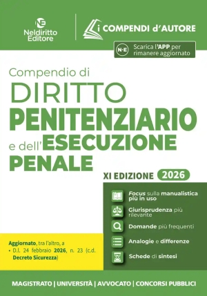 Compendio Diritto Penitenziario 2026 fronte