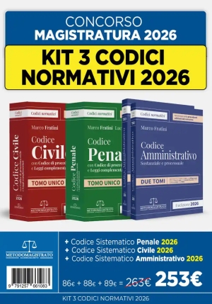 Kit Codici Normativi 2026 3vol. fronte