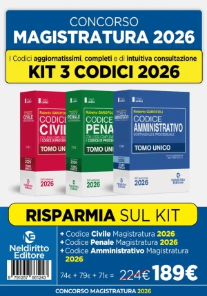 Kit 3v - Codici Magistratura 2026 fronte