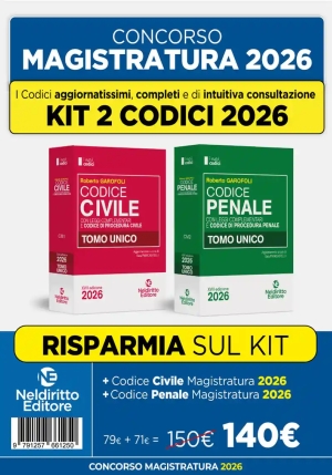 Kit 2v - Codici Magistratura - Penale + Civile 2026 fronte