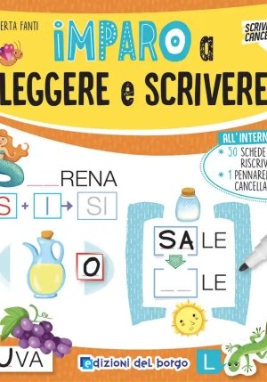 Imparo A Leggere E Scrivere. Ediz. A Colori. Con Pennarello Cancellabile. Con 50 Schede Riscrivibili fronte