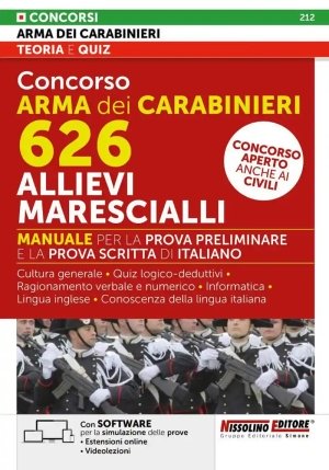 626 Allievi Marescialli Arma Carabinieri fronte
