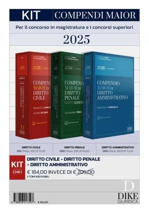 Kit 3v - Compendi Maior 2025 - Civile + Penale + Amministrativo fronte