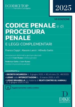 Codice Penale + Procedura Penale - 2025 fronte