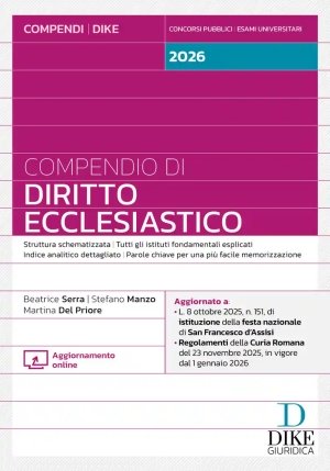 Compendio Diritto Ecclesiastico 2026 fronte