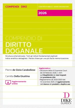 Compendio - Diritto Doganale 2026 fronte