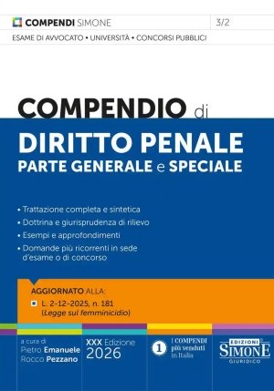 Compendio Diritto Penale P.gen.30ed. fronte