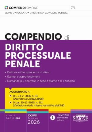 Compendio Diritto Processuale Penale 38e fronte